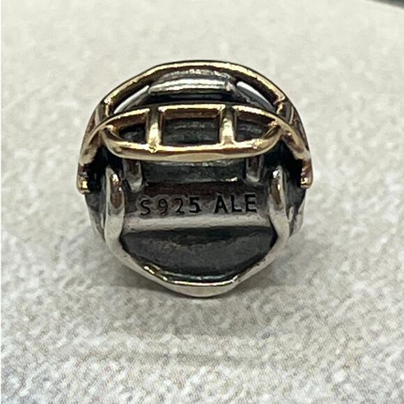 Pandora Houston Texans Football Helmet Charm Sterling 14k - Picture 4 of 4
